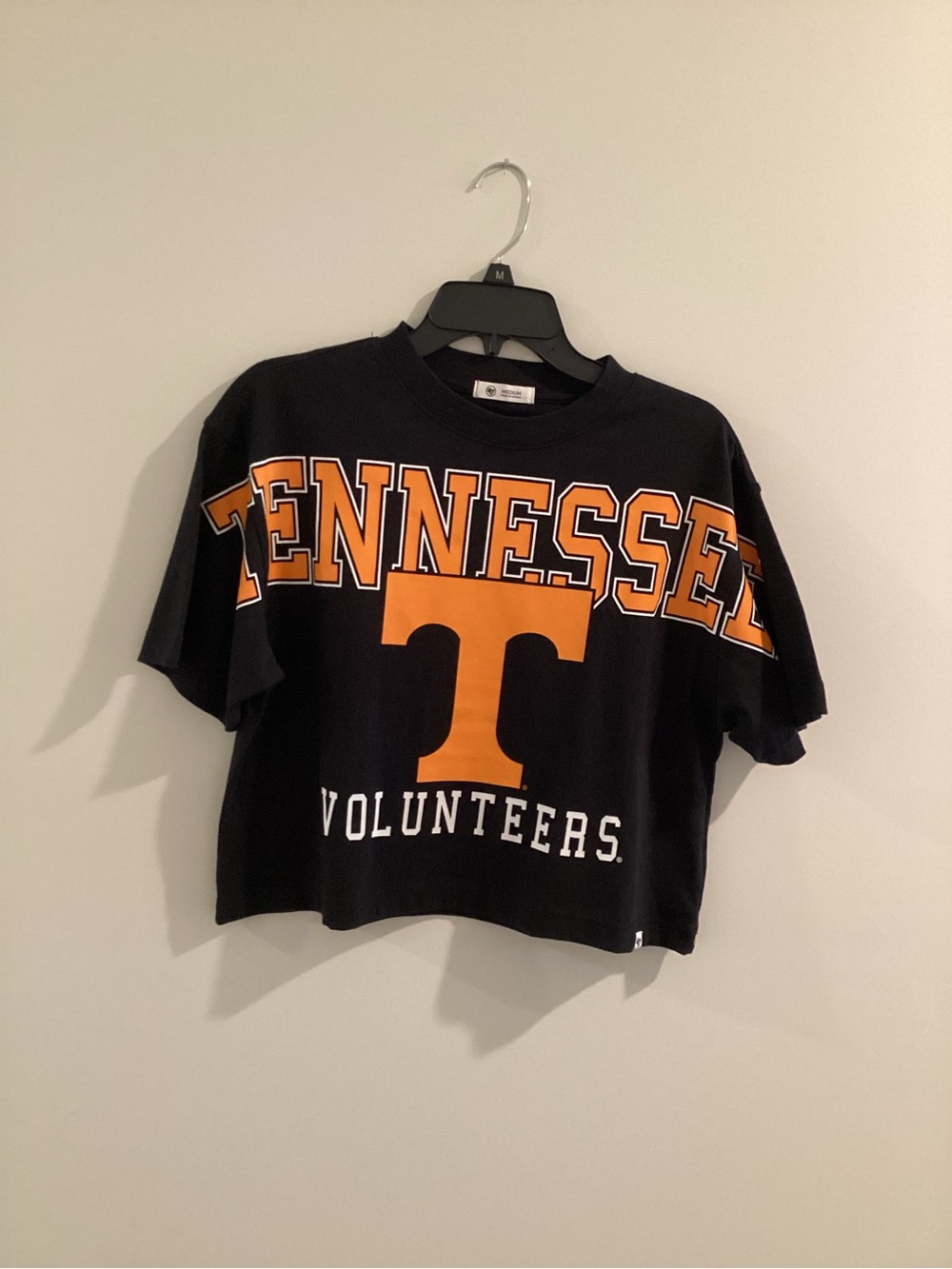 47 Brand Black and Orange Tennessee Volunteers Crop Tee